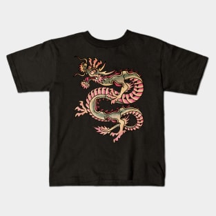 OldSalt American Japanese Traditional Dragon Kids T-Shirt